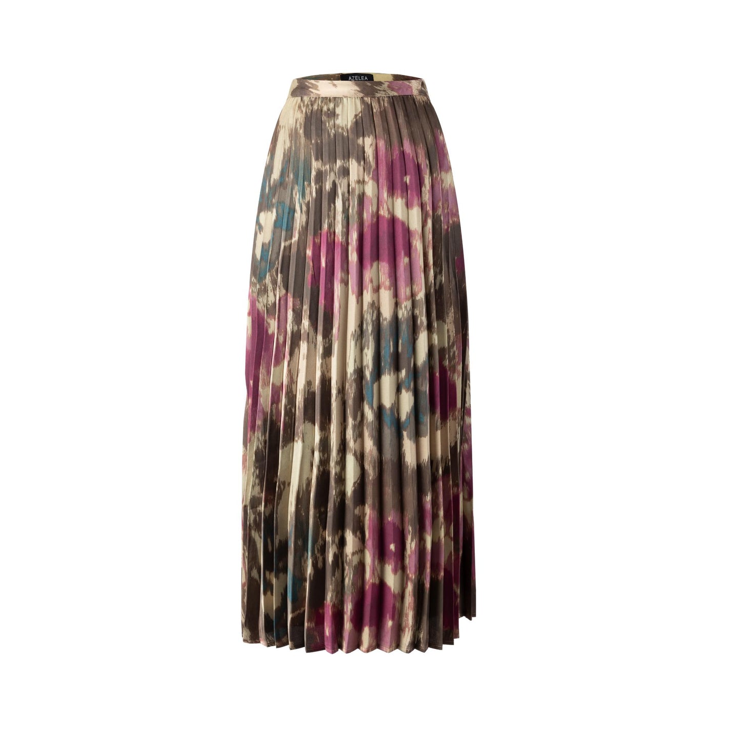 Gold Printed Pleated Skirt