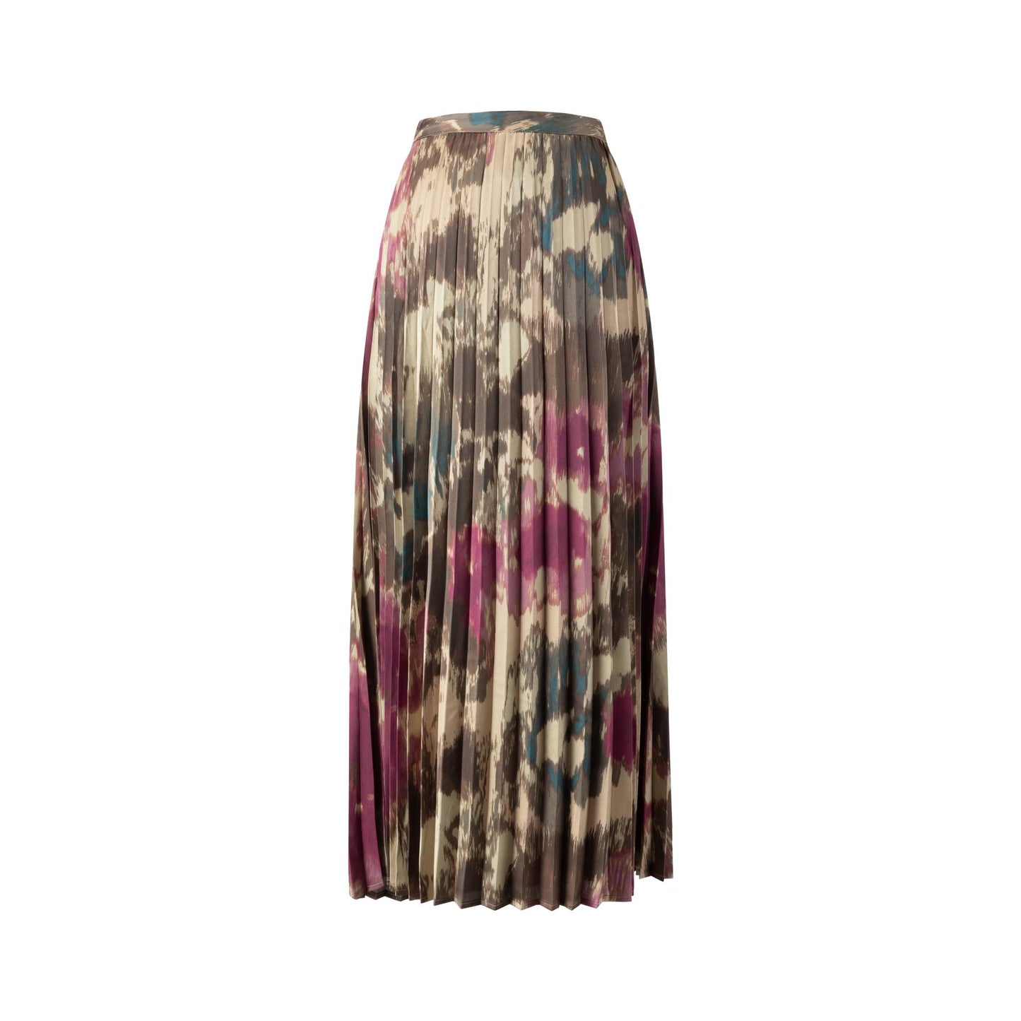 Gold Printed Pleated Skirt