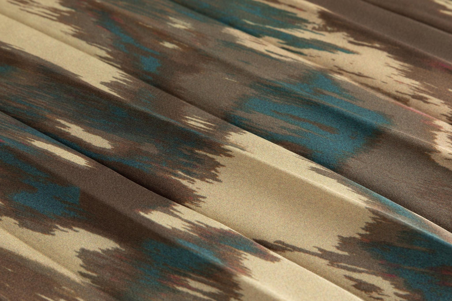 Gold Printed Pleated Skirt