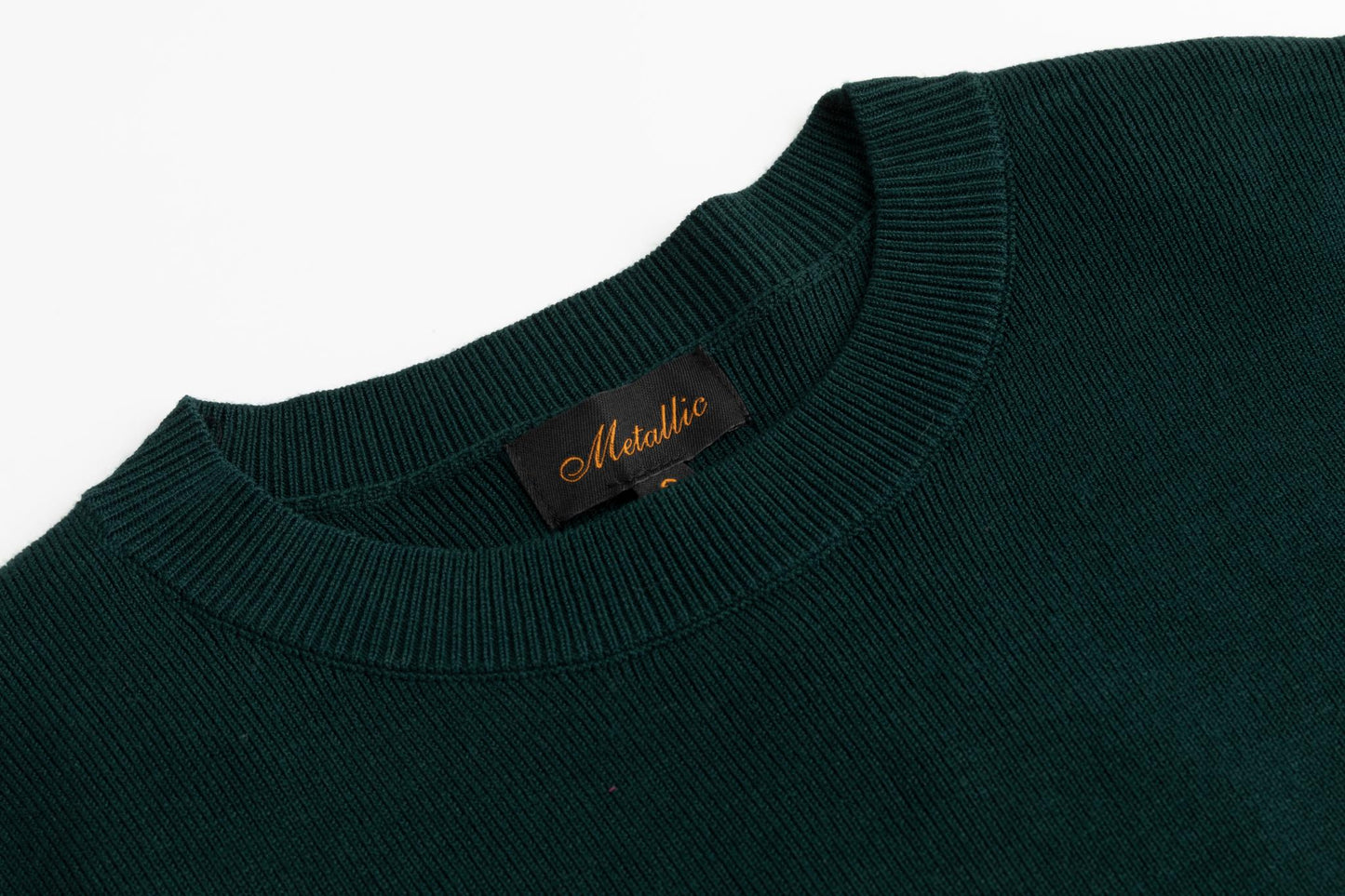 Emerald Green Knit Overlay And Printed Satin Dress