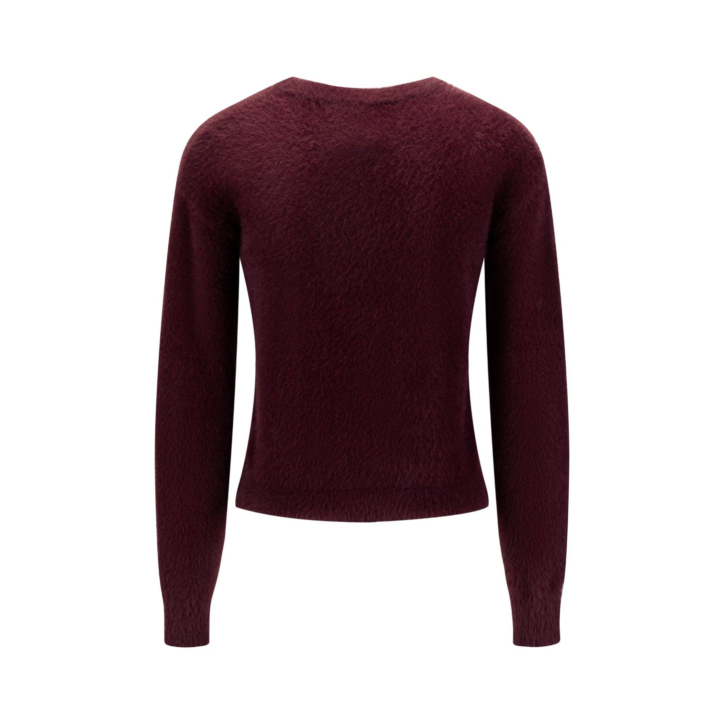 Burgundy Fuzz Knit Top