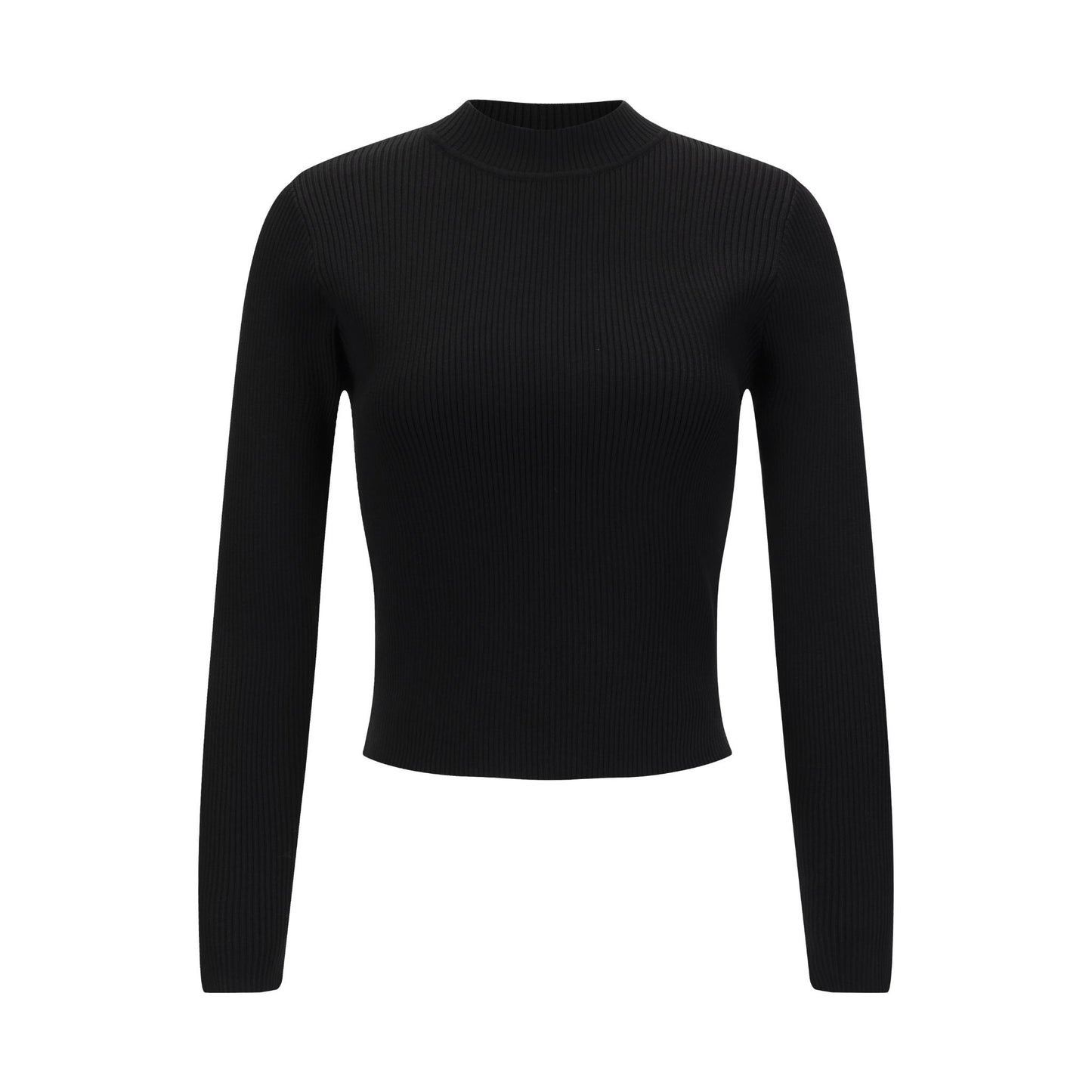 Black Ribbed Turtle Neck Sweater