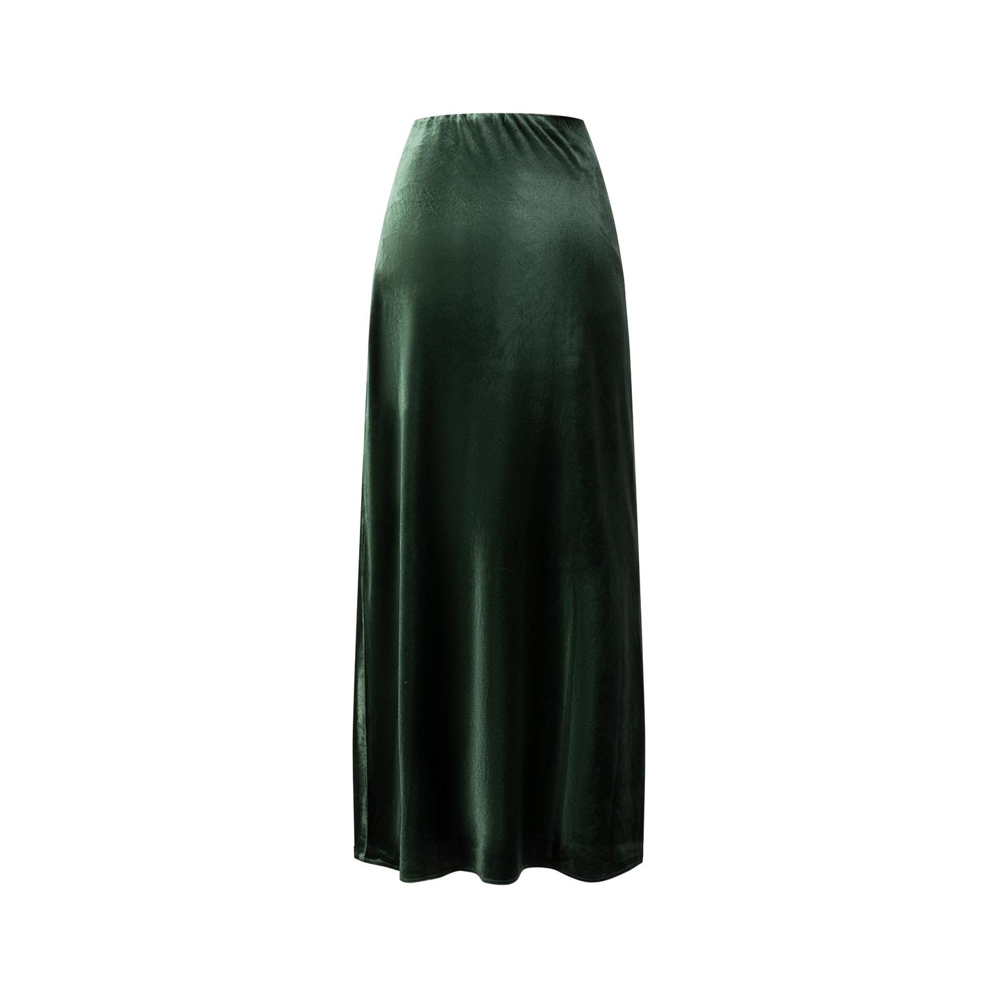 Green Suede A-Line Skirt