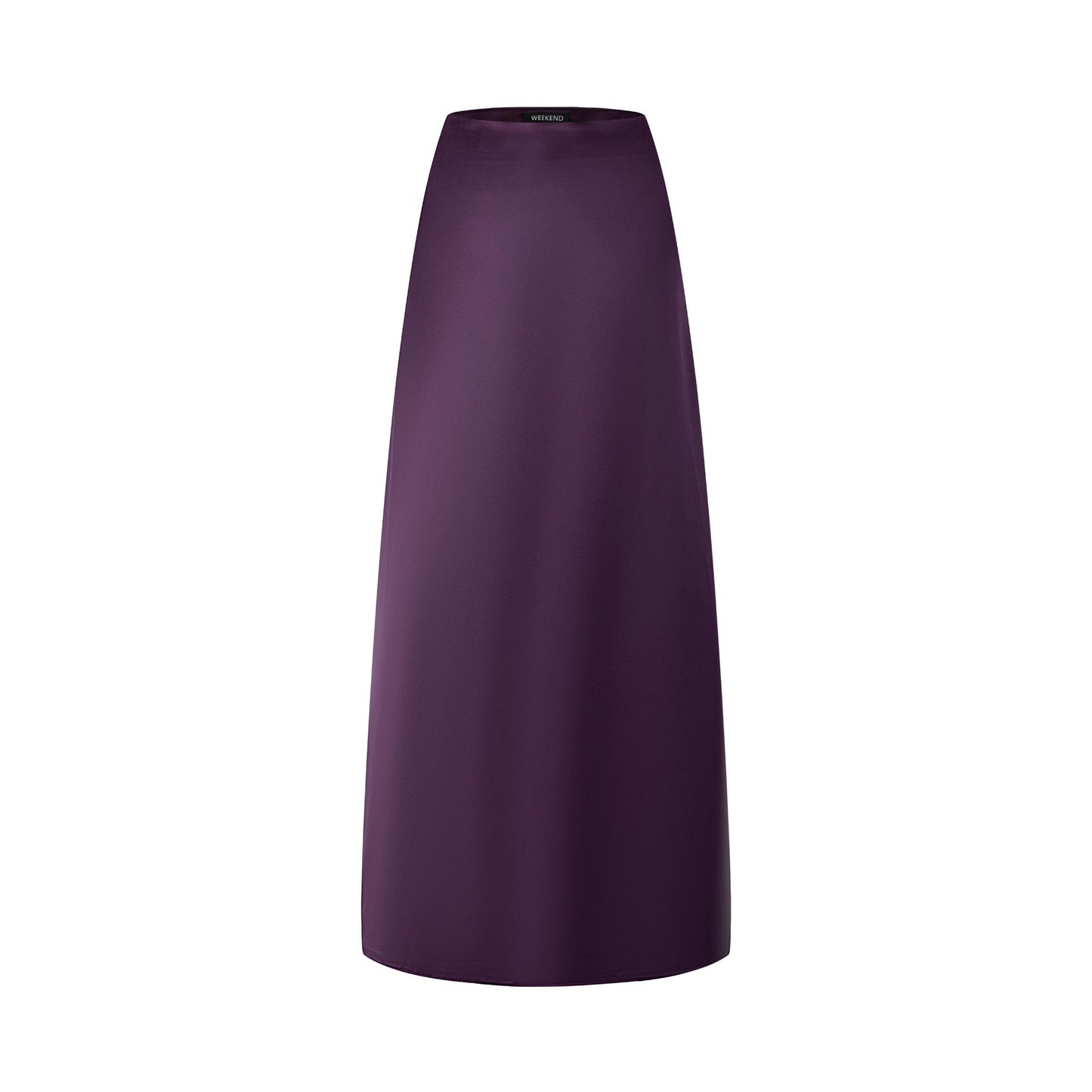 Plum Silk A-Line Skirt
