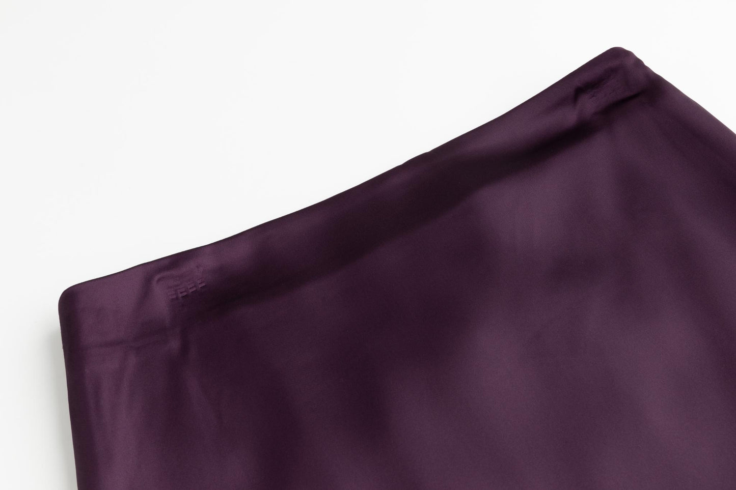 Plum Silk A-Line Skirt