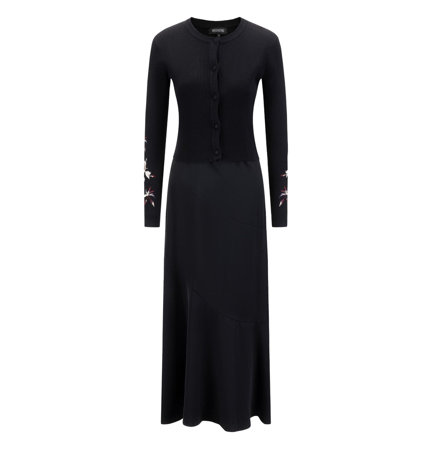 Black Silk Overlay Dress