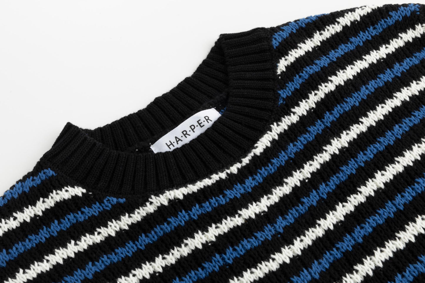 Blue And White Stripe Knit Vest