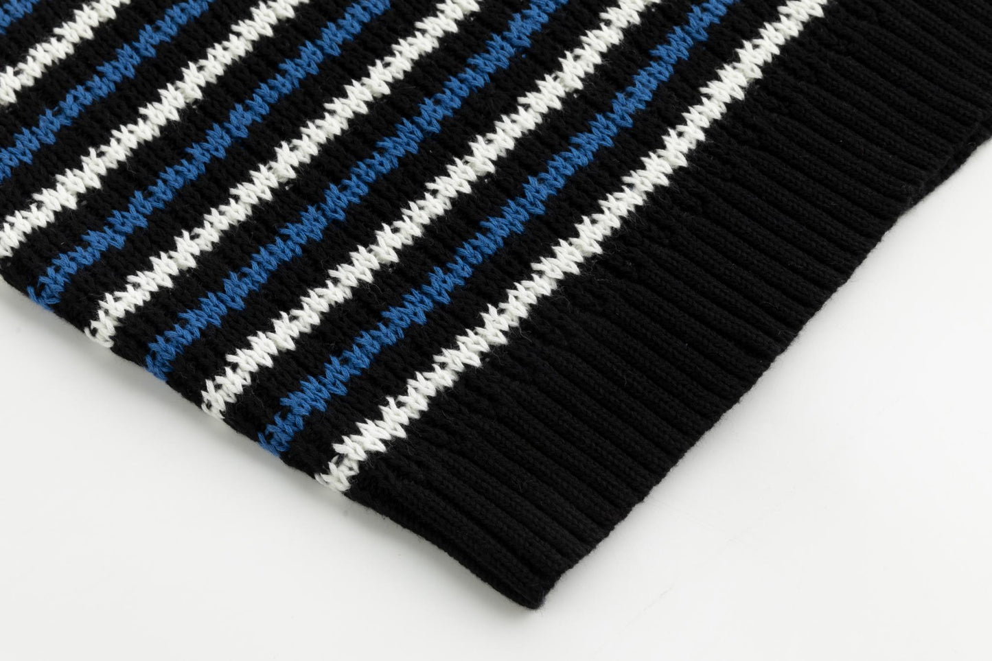 Blue And White Stripe Knit Vest