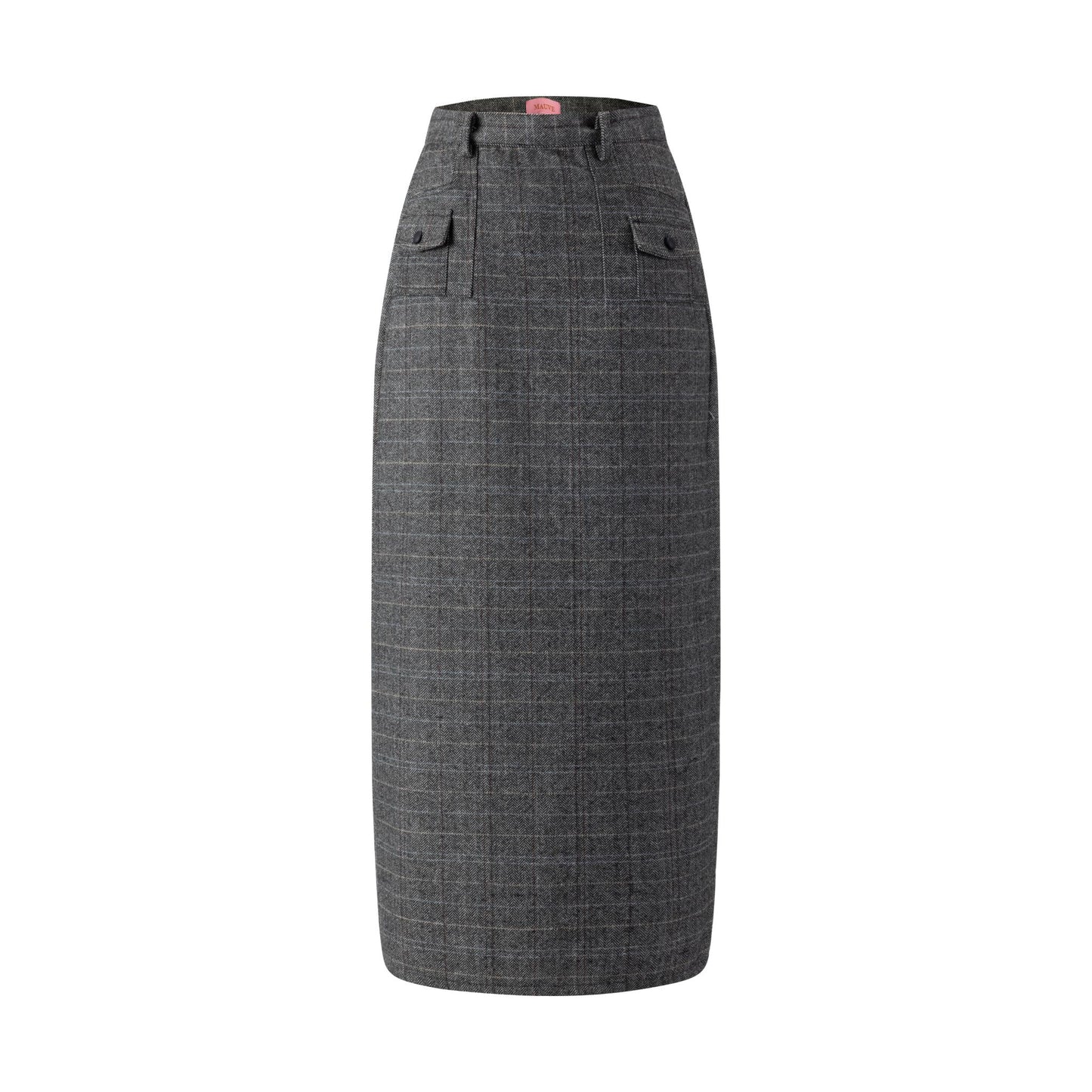 Heather Grey Checkered Skirt