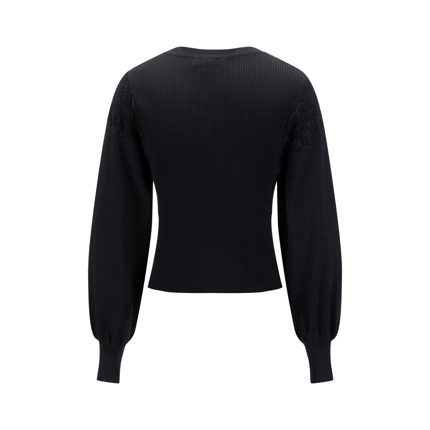 Black Lace Detail Cardigan