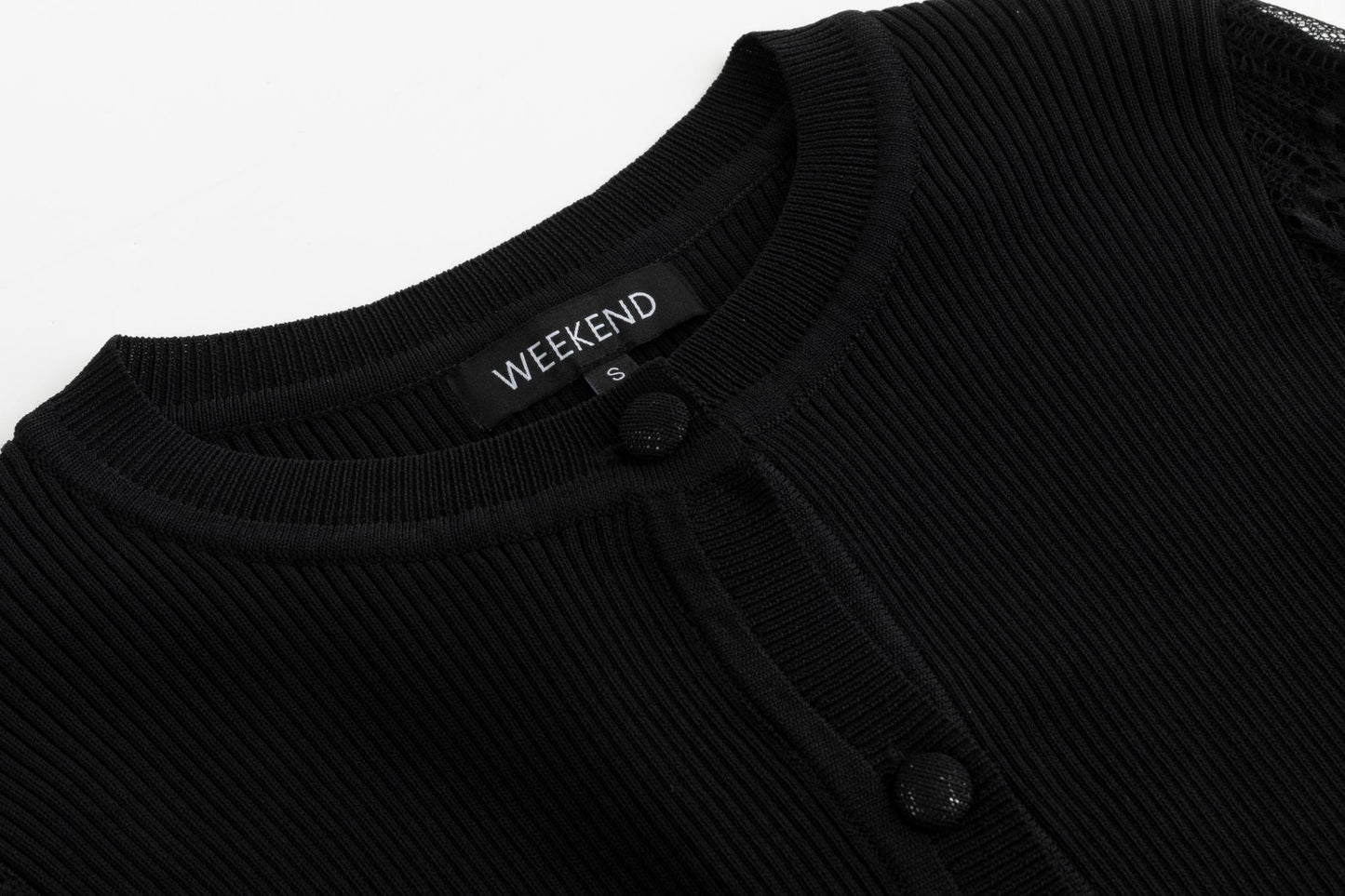 Black Lace Detail Cardigan