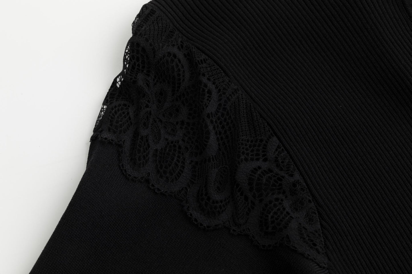 Black Lace Detail Cardigan