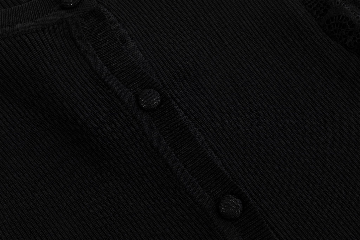 Black Lace Detail Cardigan