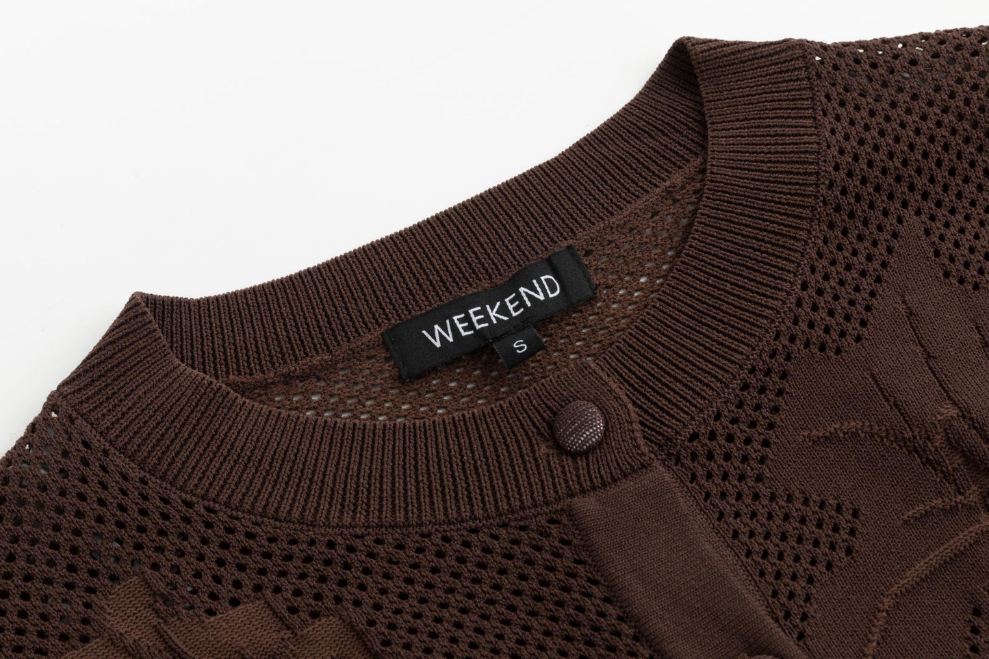 Brown Detailed Floral Cardigan