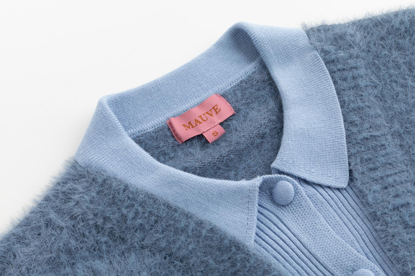 Fluffy Knit Cardigan - Blue