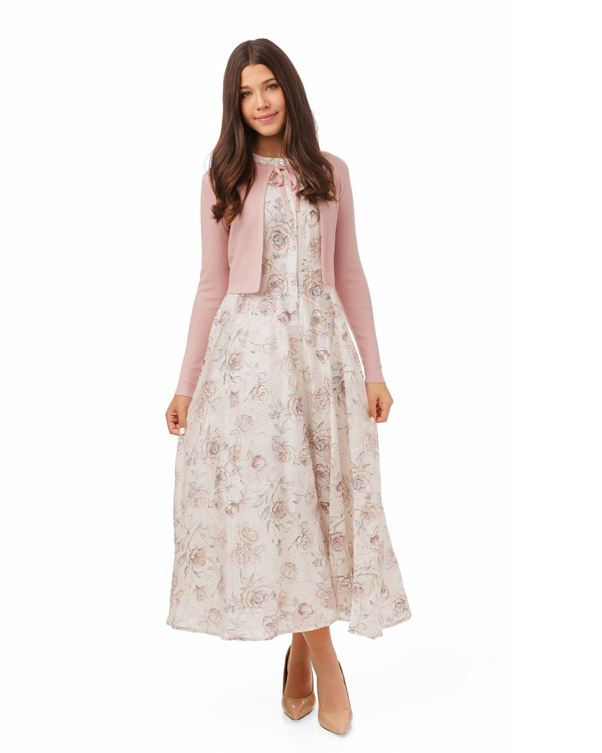 Pink Floral Overlay Dress The Runway Company Pink Floral Overlay Dress The Runway Company