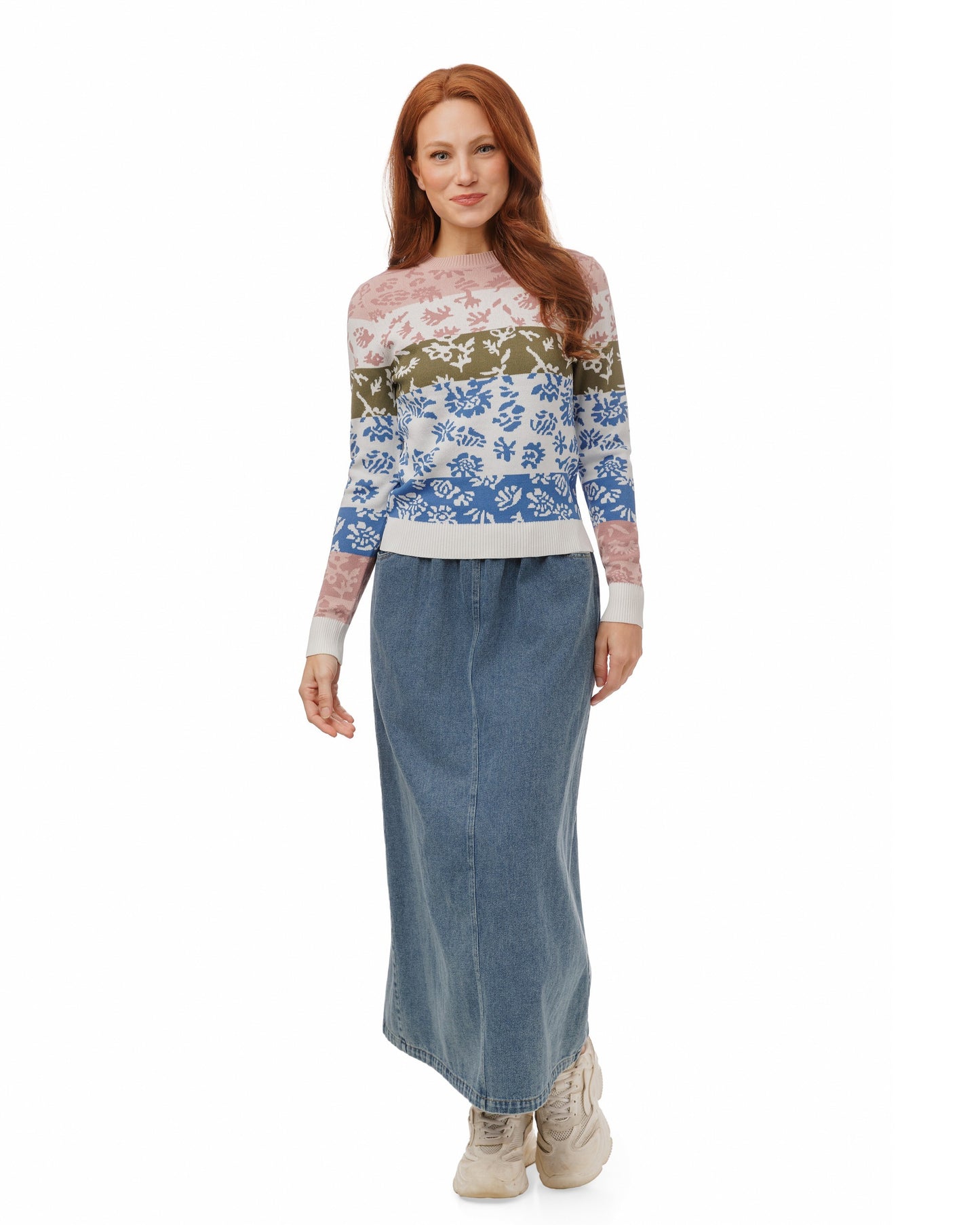 Multi Colored Printed Knit Top