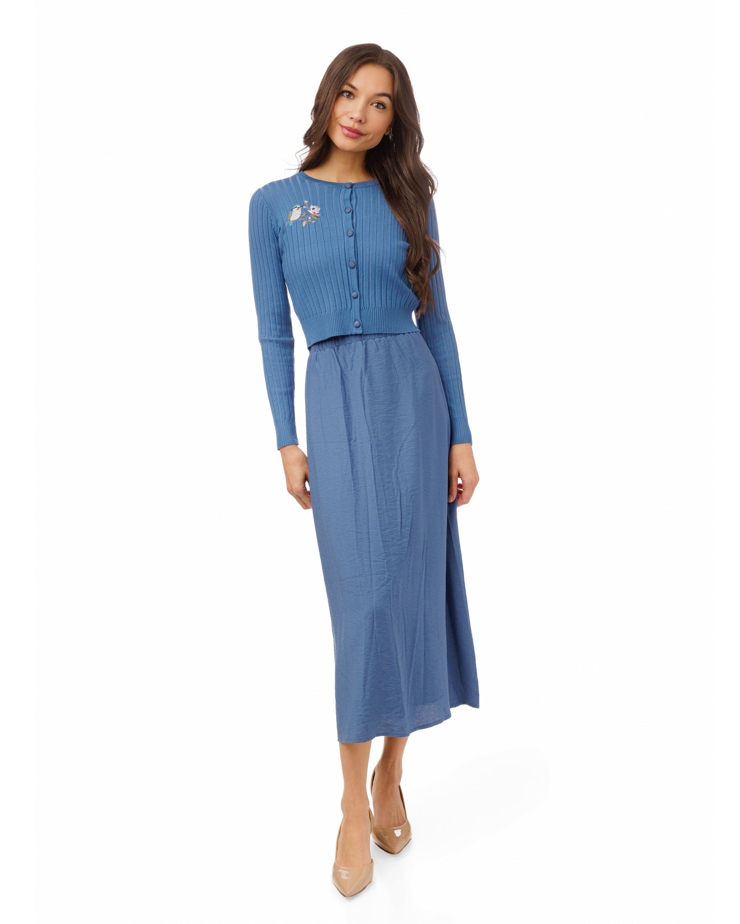 Blue A-Line Skirt