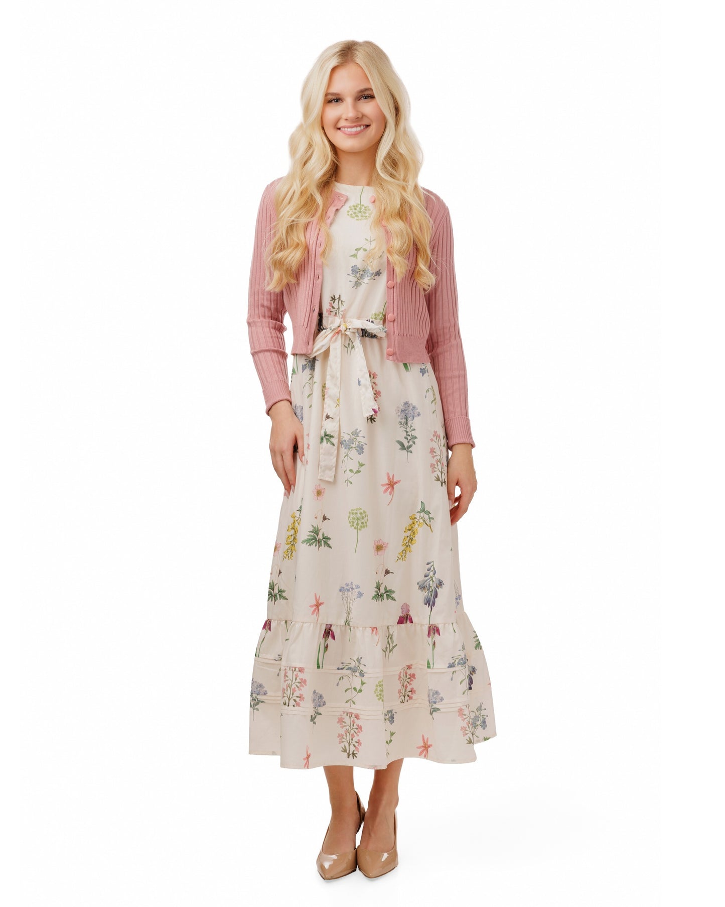 Floral Printed Overlay Dress