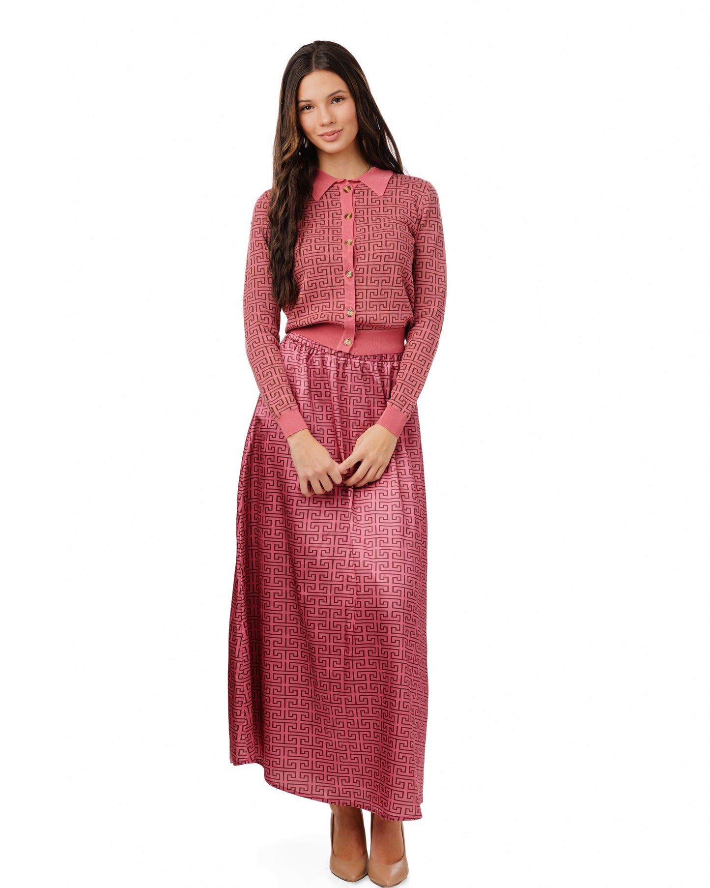 Logo Pink Slip Skirt