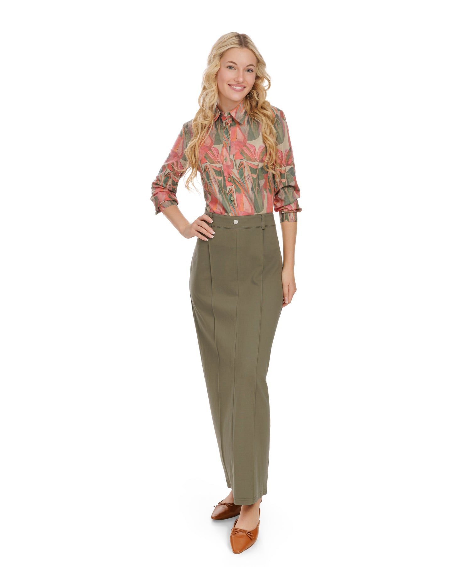 Watercolor Linen Blouse