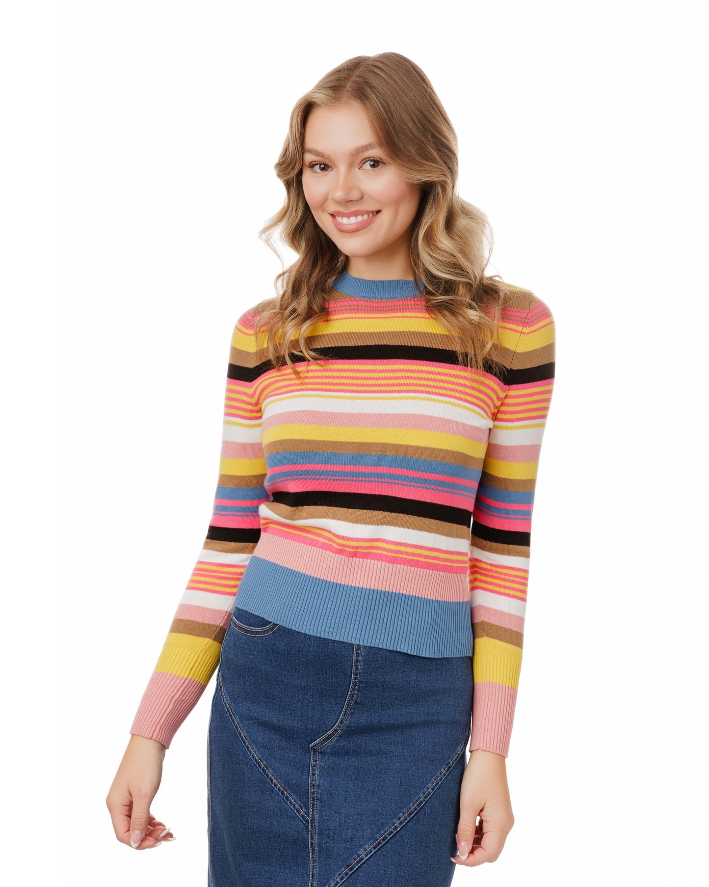 Colorful Knit Stripped Sweater
