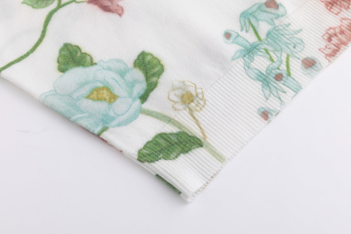 Pink Flower Printed Knit Top