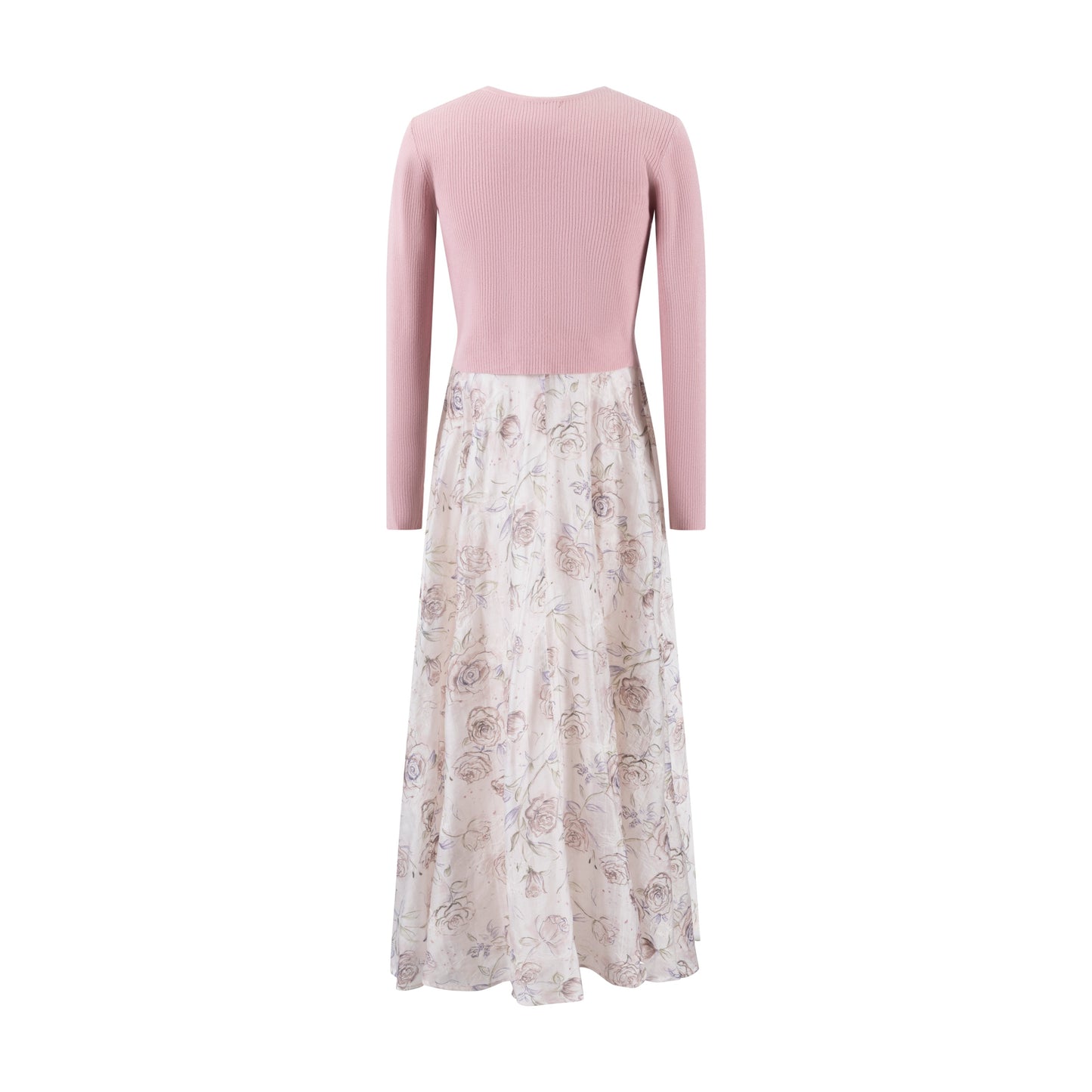 Pink Floral Overlay Dress