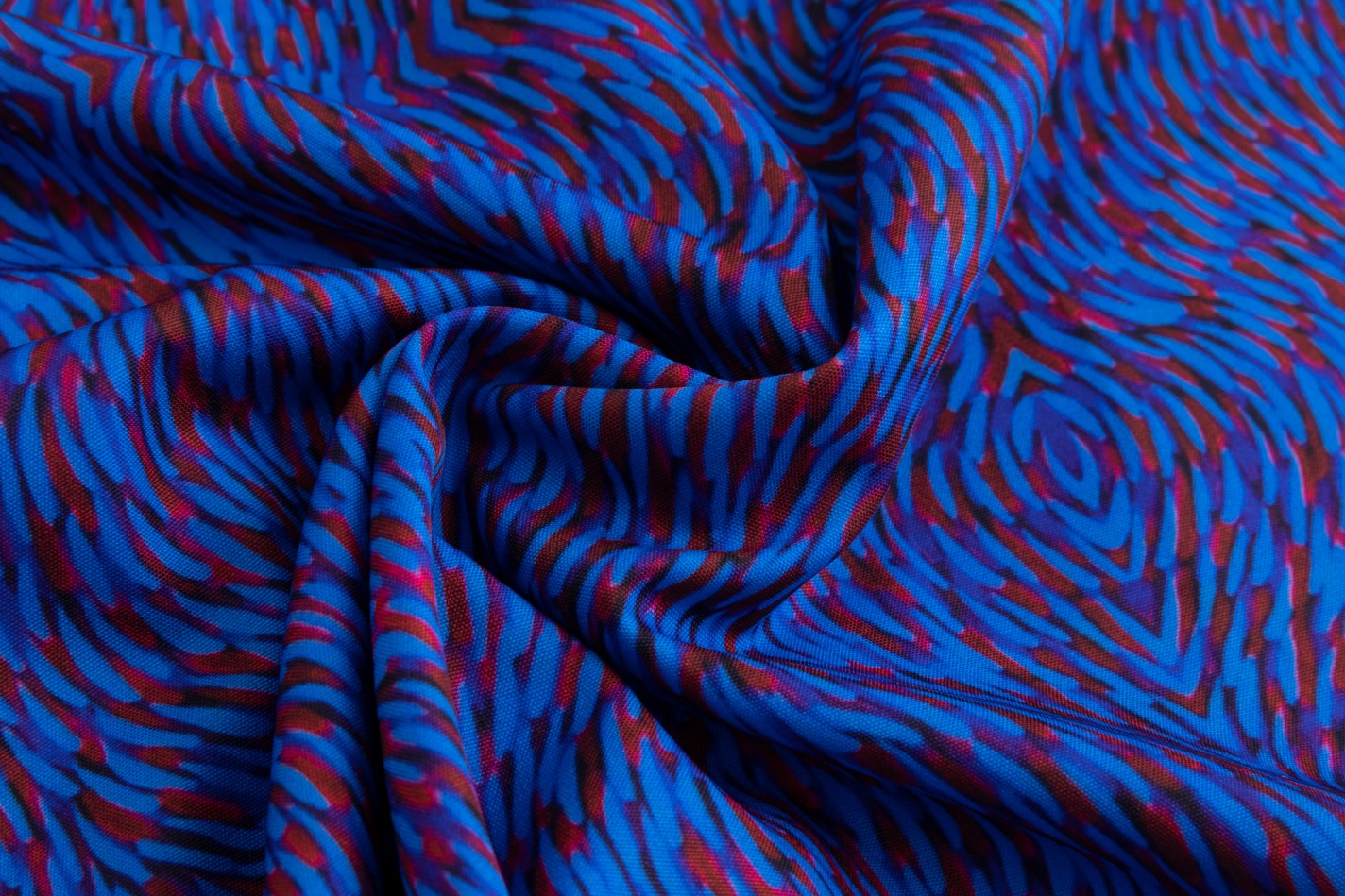 Blue And Red Printed Slip Skirt