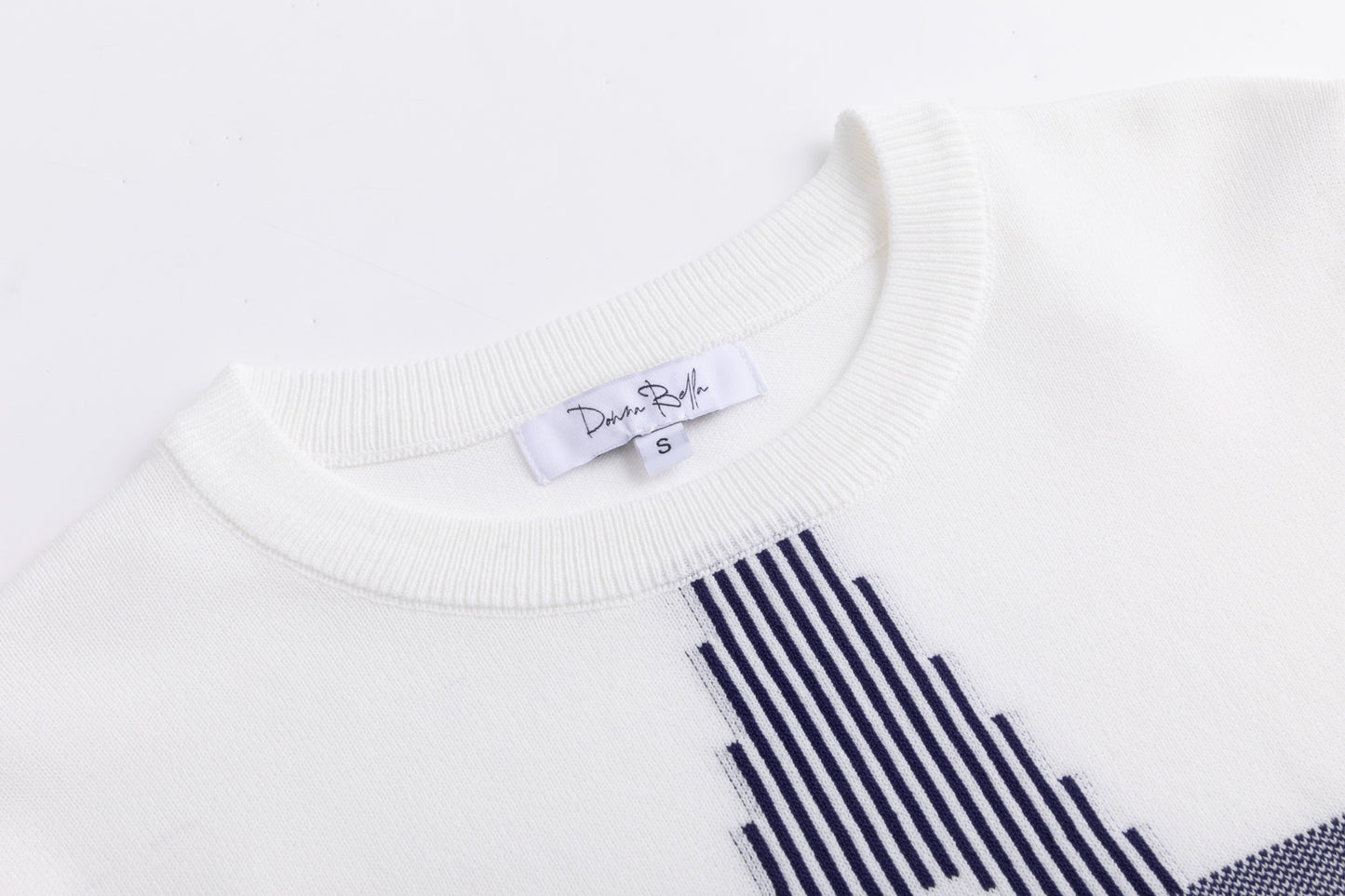 Red And Navy Eiffel Tower Knit Top