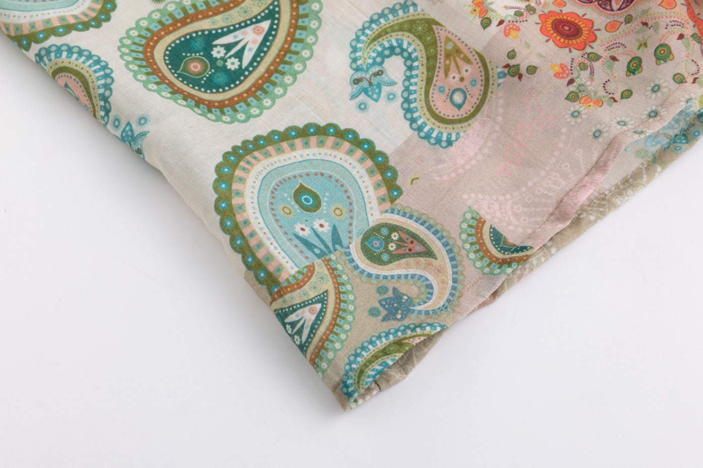 Green Floral Printed Belted Dress