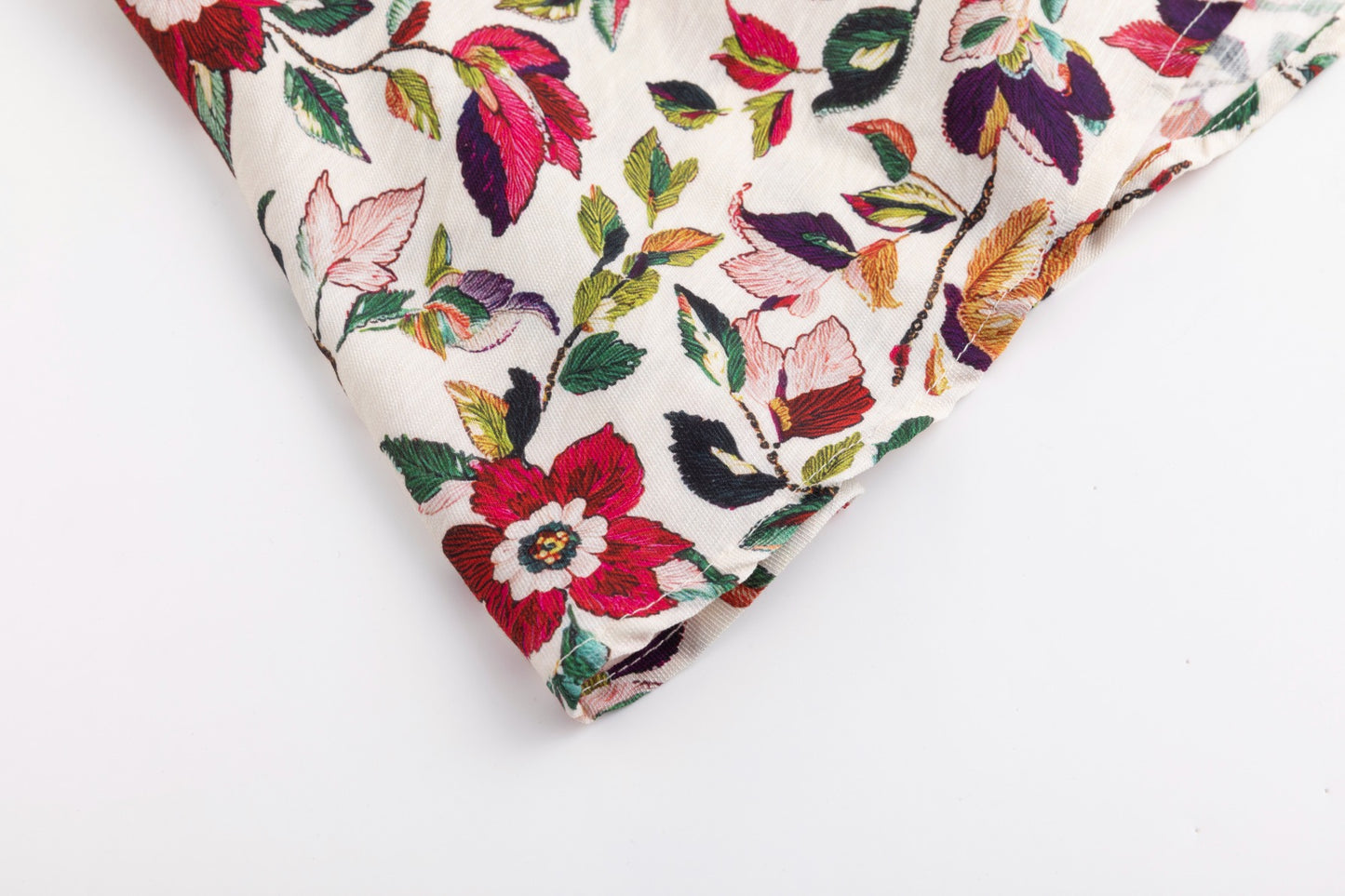 White Base Skirt With Colorful Flower Print