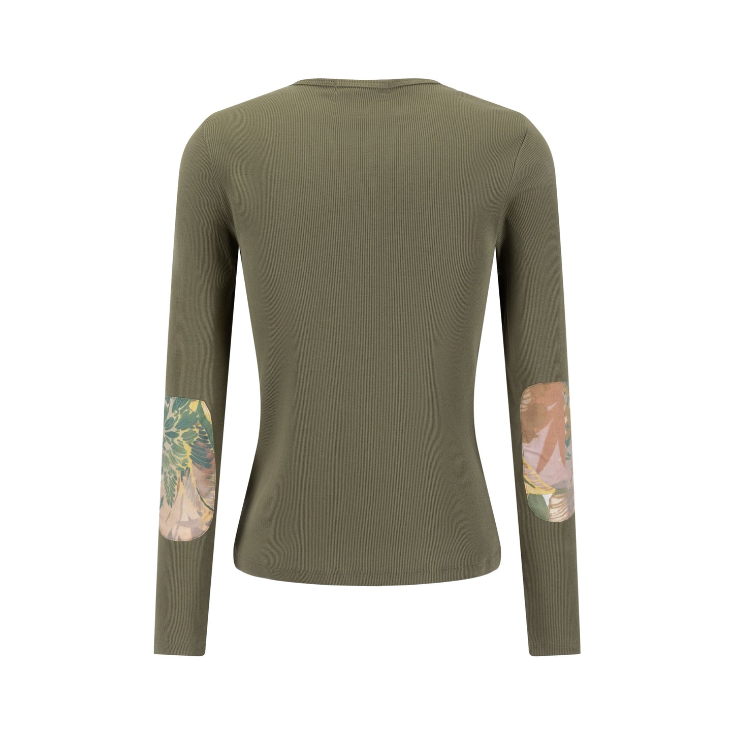 Elbow Patch T Shirt - Green Moss