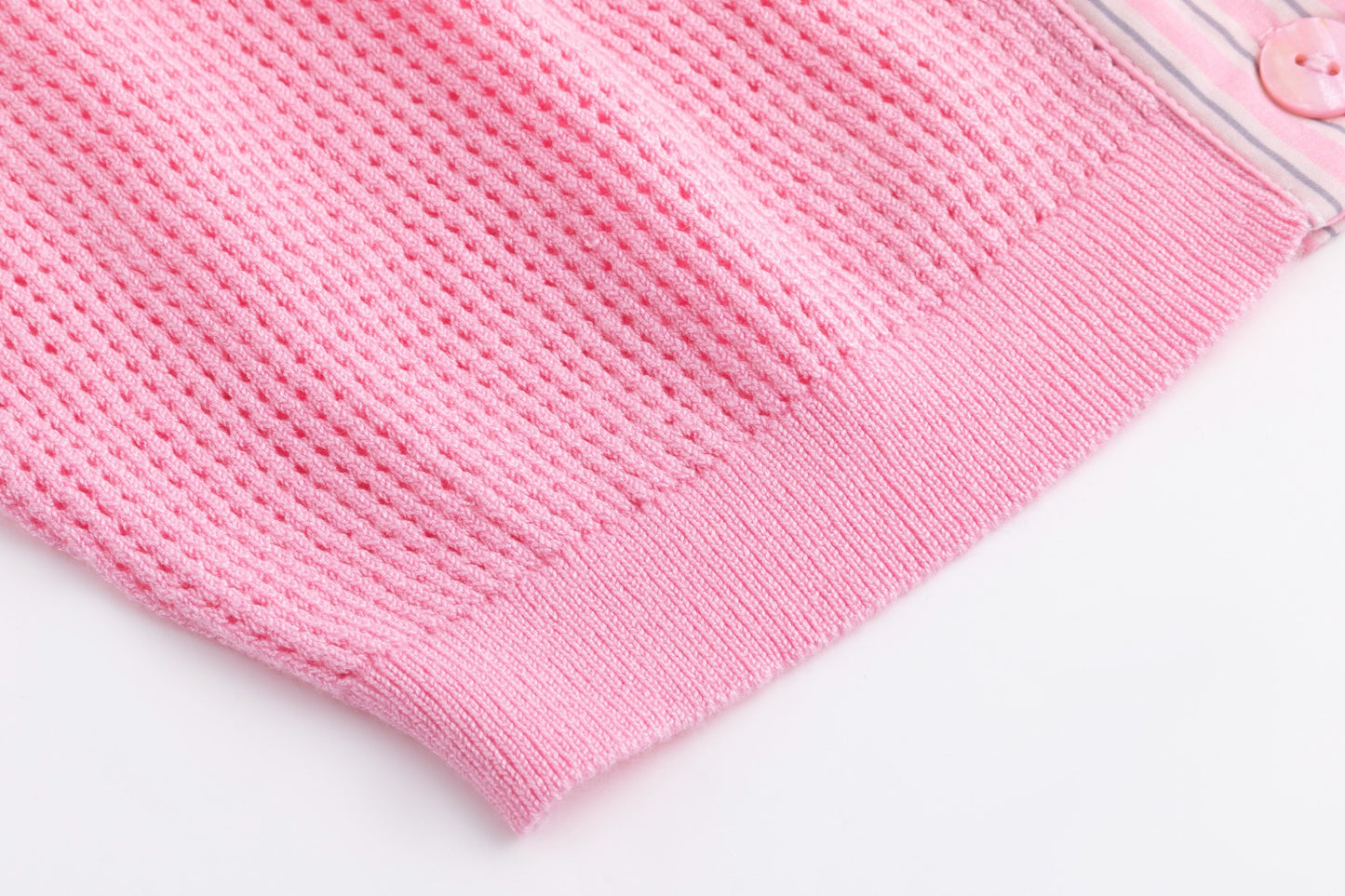Pink Box Knit Cardigan