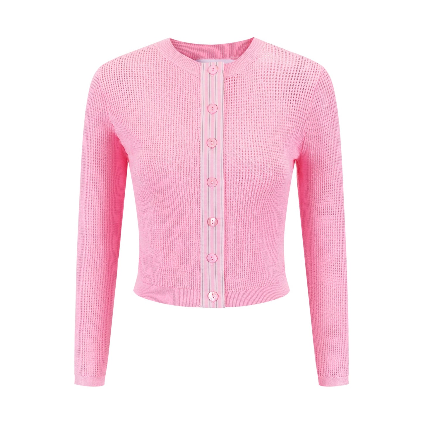 Pink Box Knit Cardigan