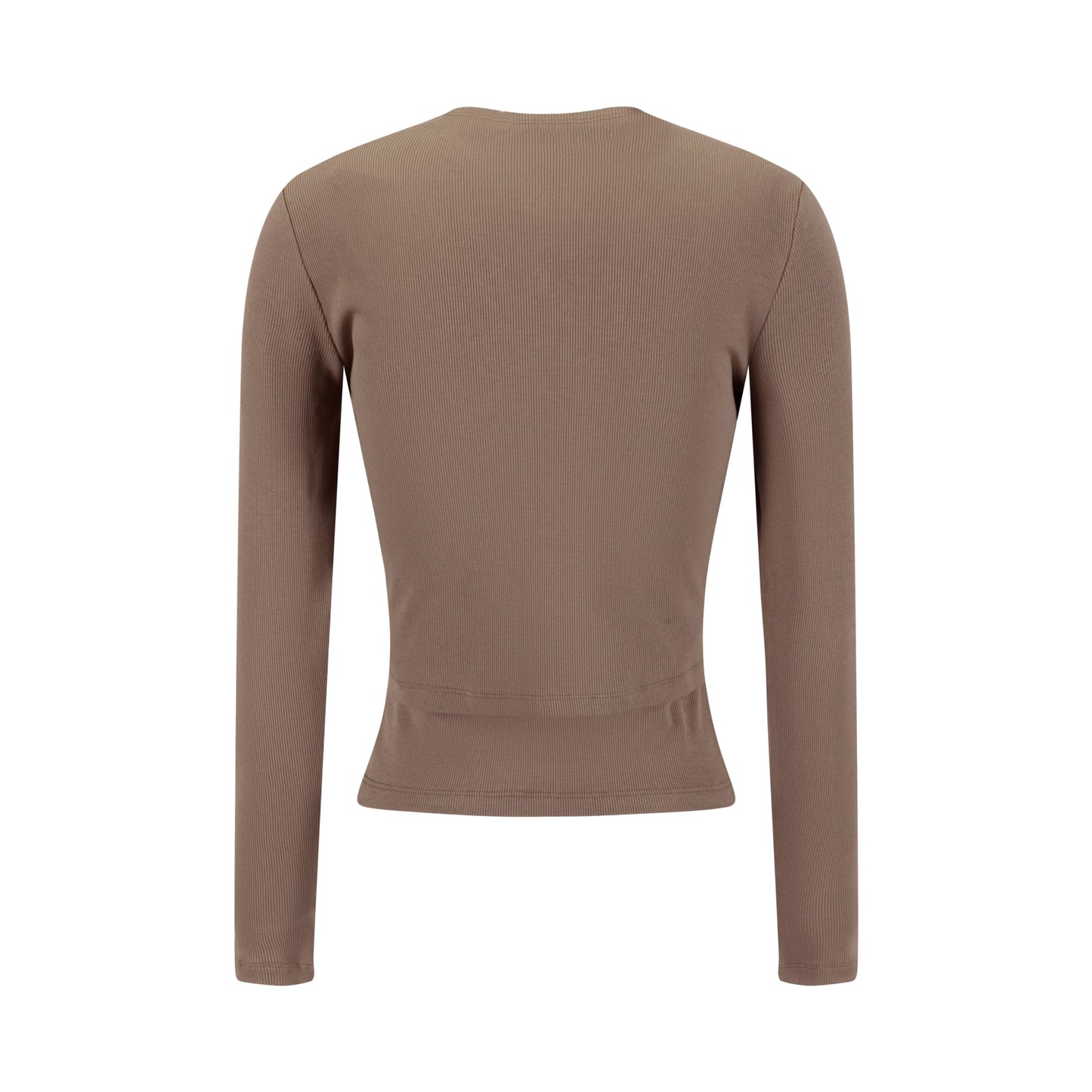 Cropped Ribbed Twin Set- Fawn