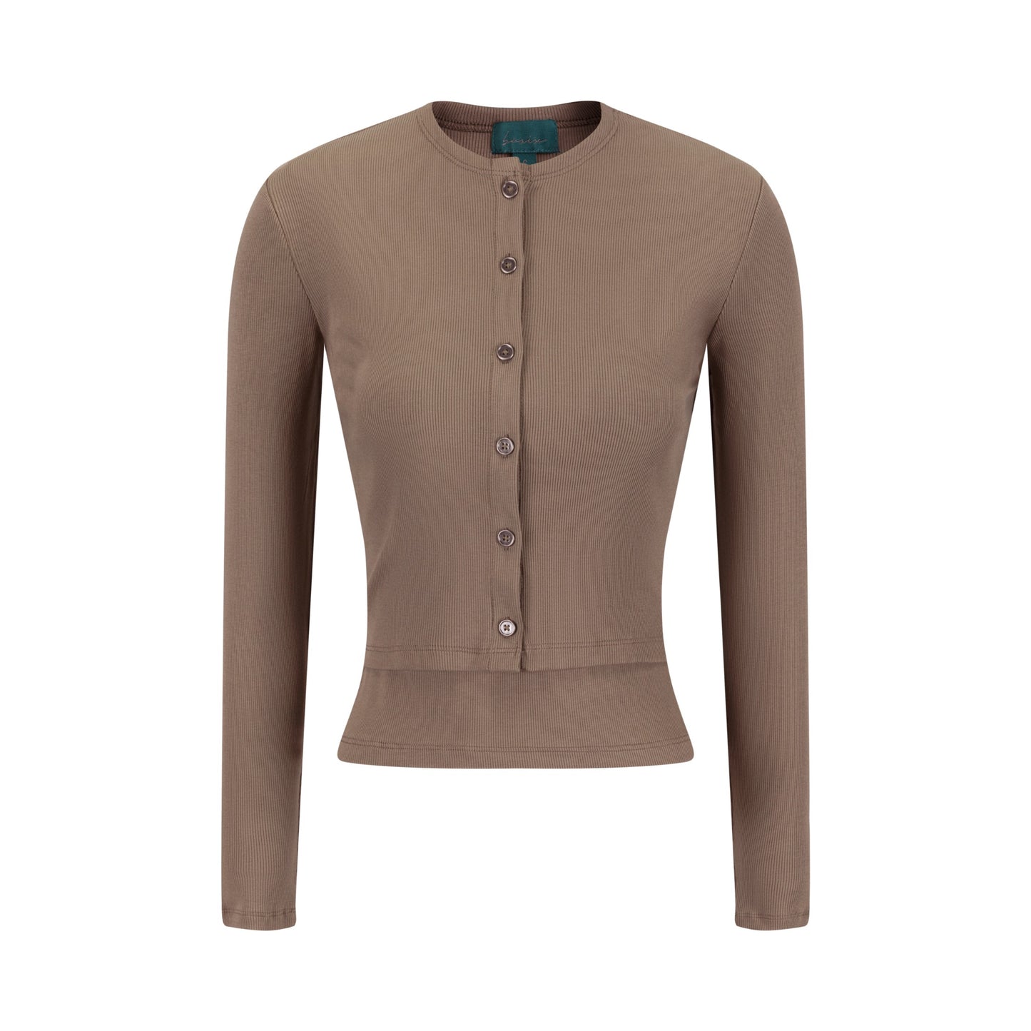 Cropped Ribbed Twin Set- Fawn