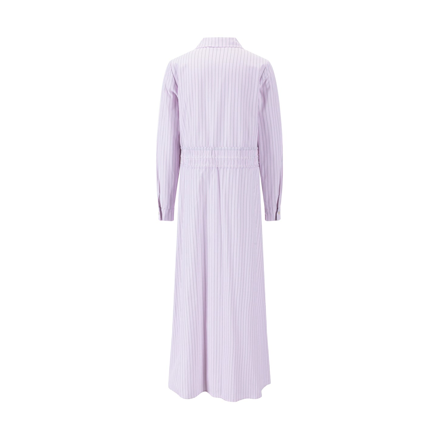 Drawstring Detail Striped Dress - Pink