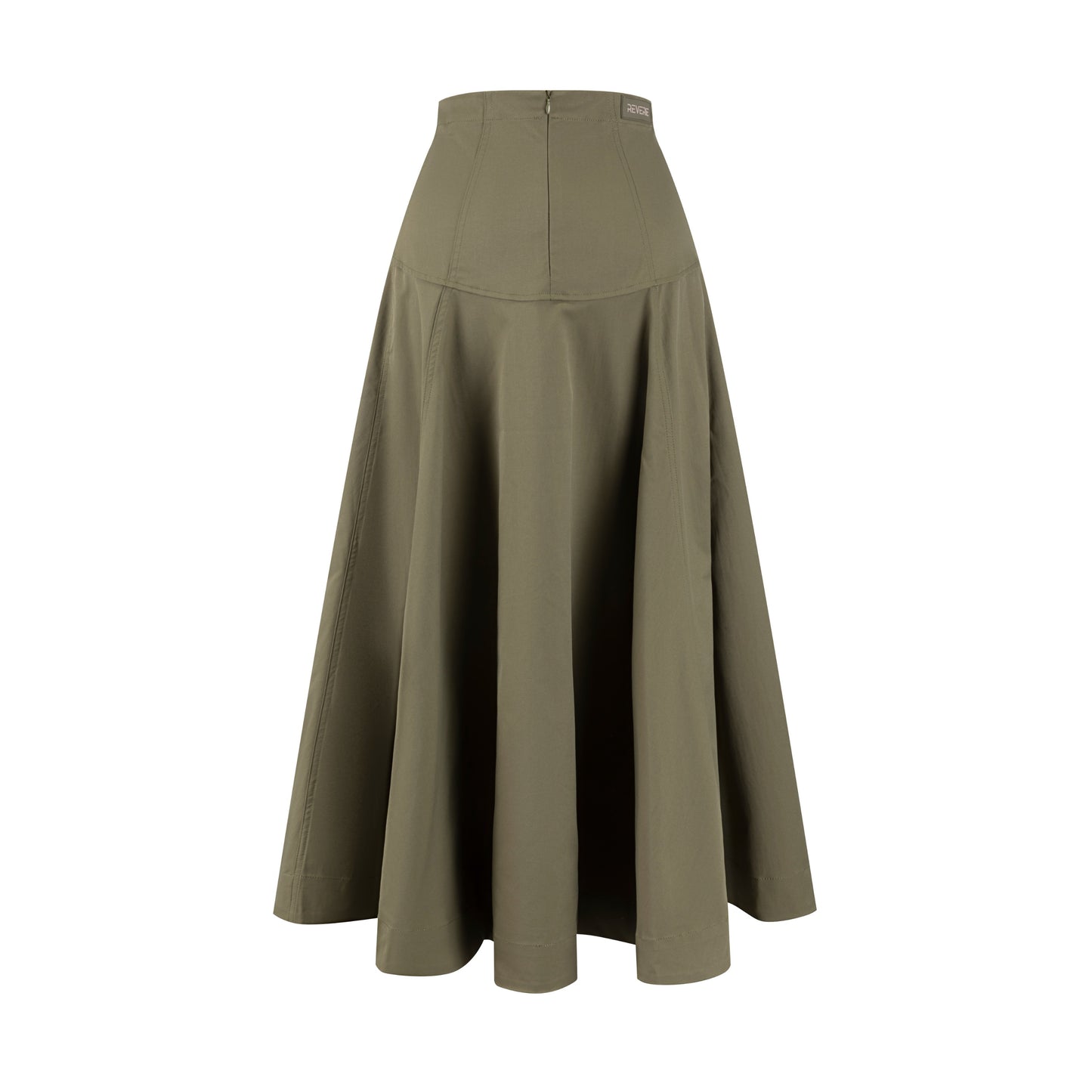 Aline Circle Skirt - Green Moss