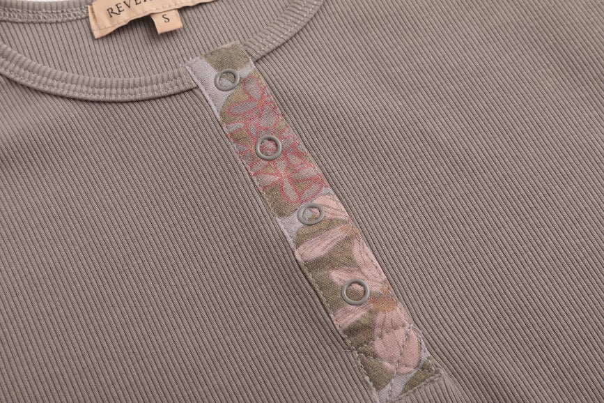 Elbow Patch T Shirt - Stone