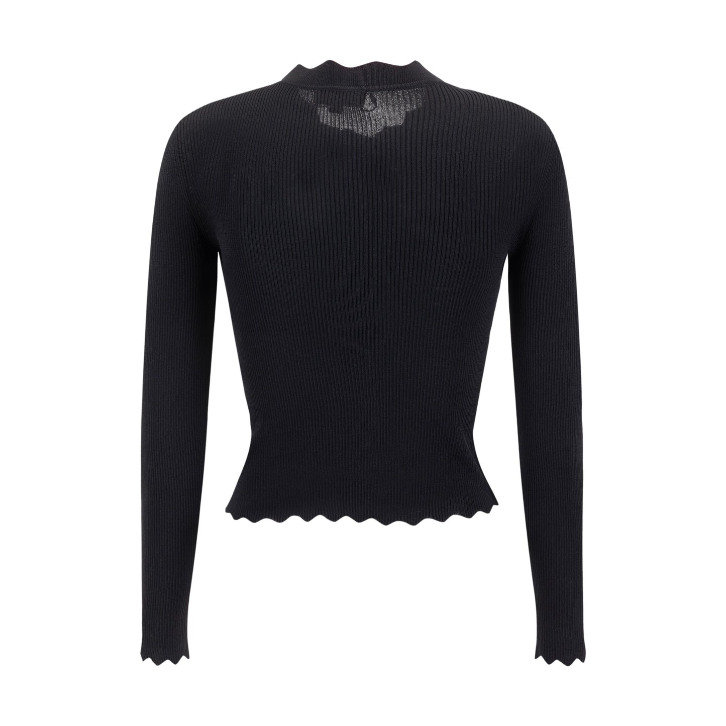 Tank With Attached Cardigan - Black