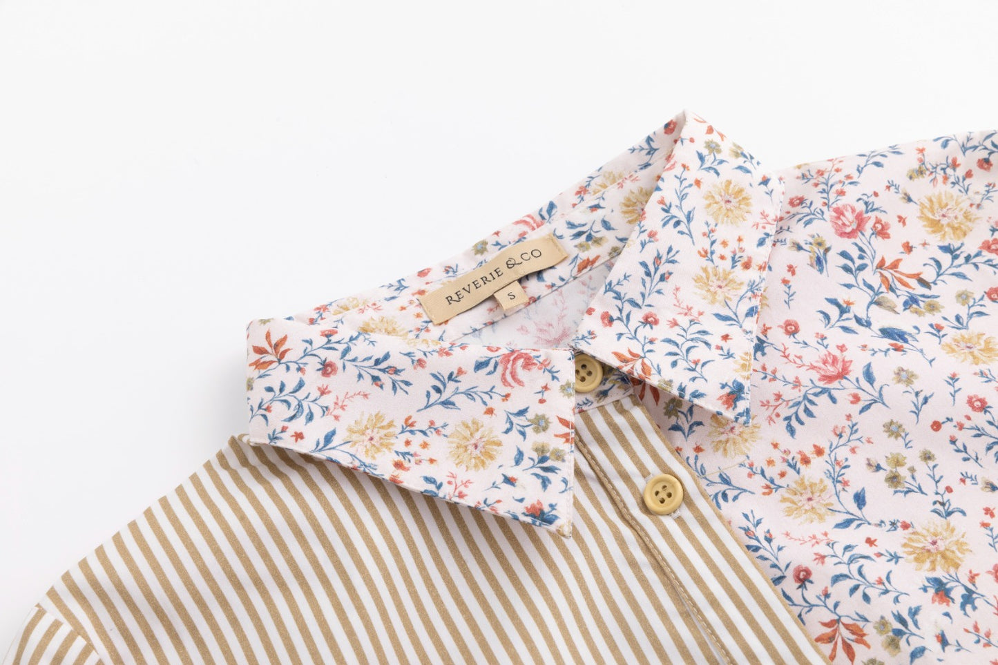 Pinstripe Floral Blouse