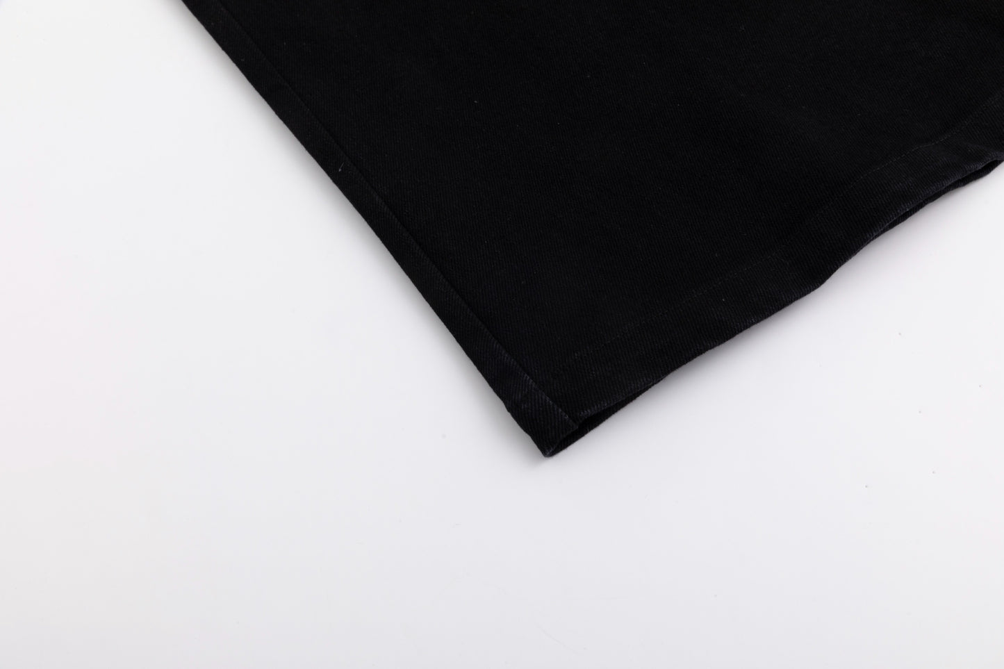 Acid Washed Flower Print Denim Skirt - Black