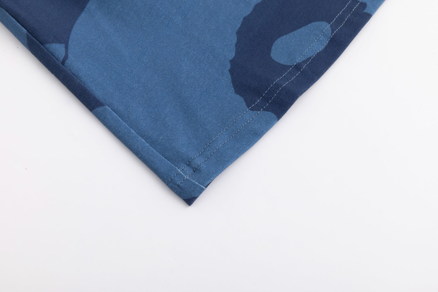 Navy Base Blue Flower Print Top