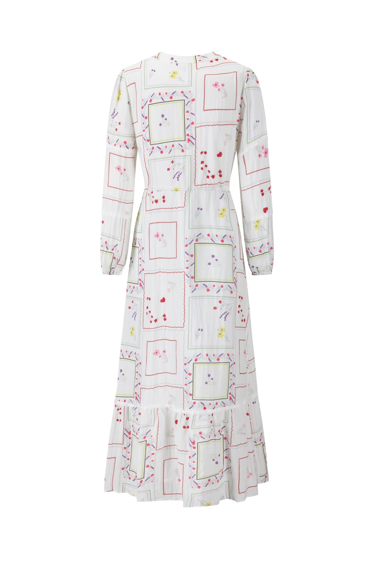Multi Colored Printed Drawstring Dress