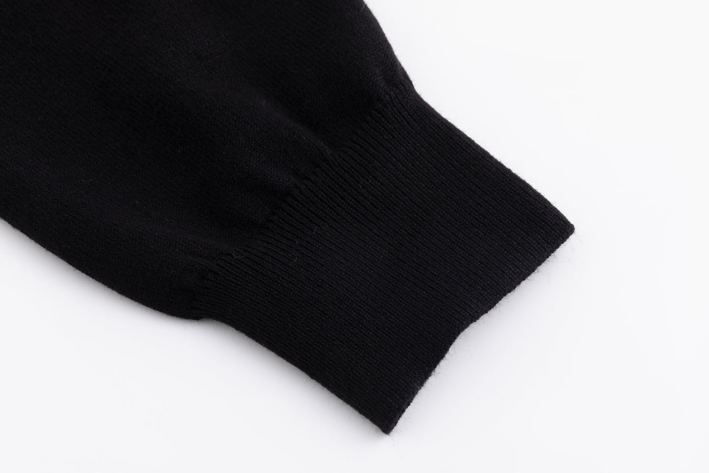 Knit Cardigan With Collar And Flower Buttons - Black