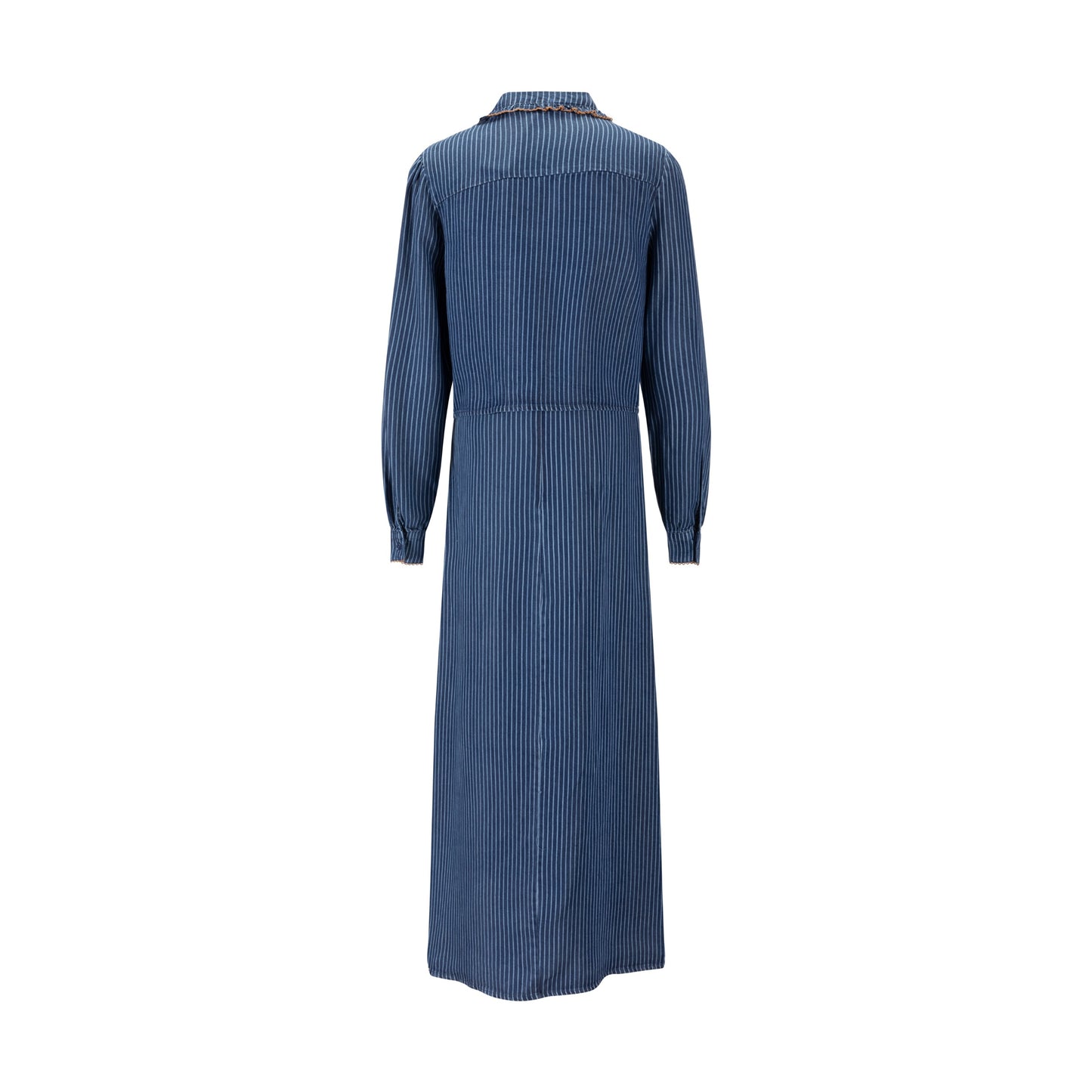 Navy Striped Denim Overlay Dress