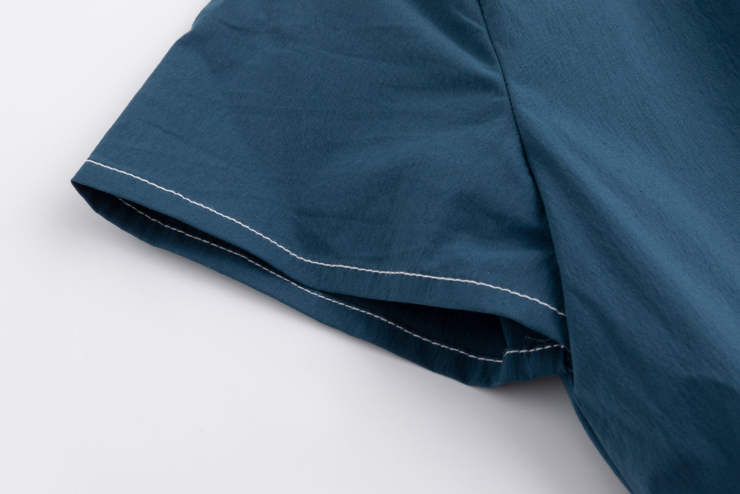 Cotton Jumper with Embroidered Belt - Blue