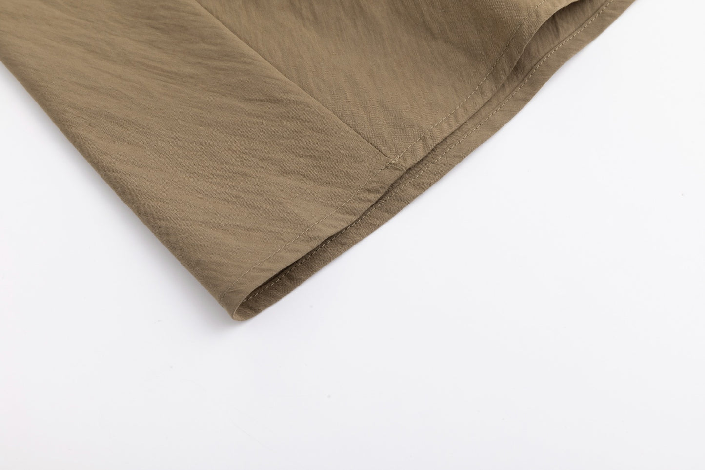 High Waistband Drawstring Skirt - Fawn