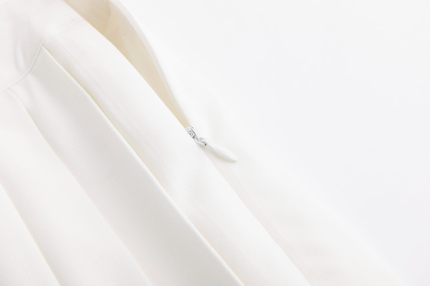 Ivory Pleated Floral Print Skirt - Yellow